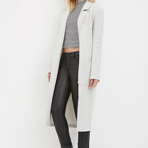 Heather grey dusted coat